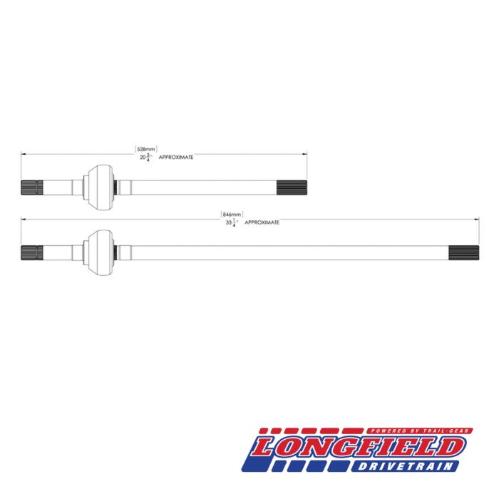 Longfield Jimny JB23 Front Axle Kit (33 Spline kit)