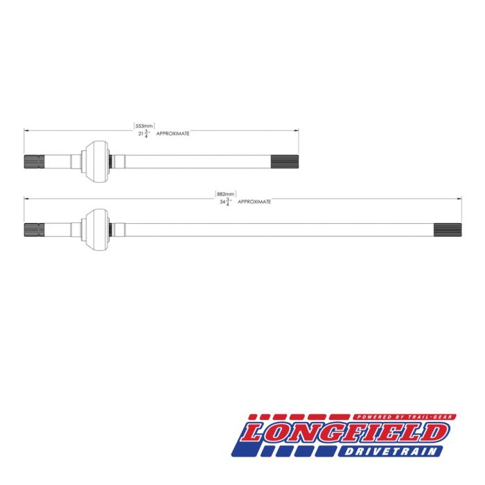 Longfield Jimny JB33/JB43 Front Axle Kit (33 Spline kit)