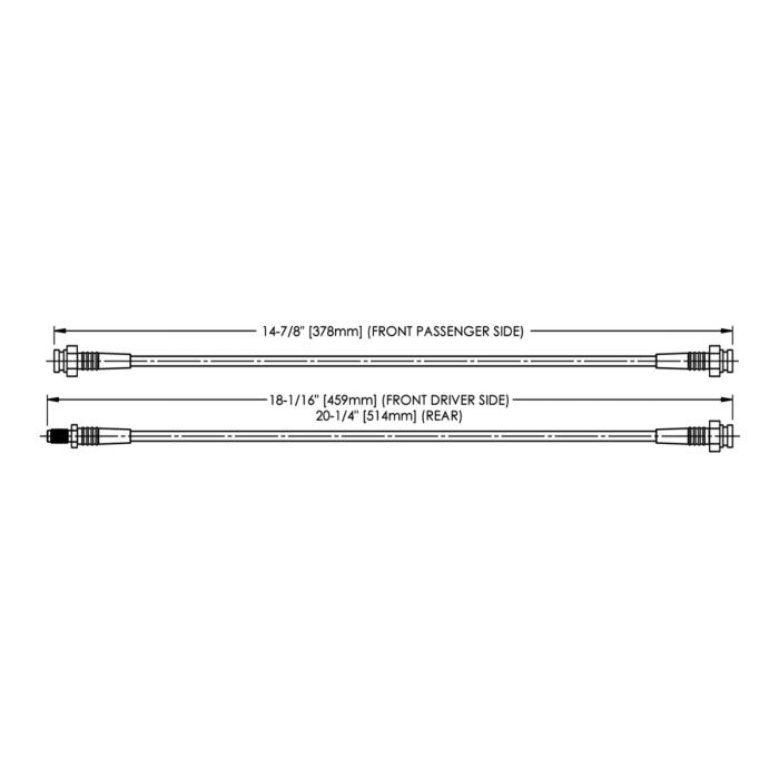 Brake Line Kit 93-97 FJ80/98-07 FJ105 +6
