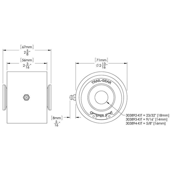 CREEPER JOINT KIT WELD ON