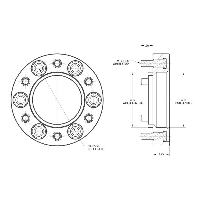 Wheel Accessories Parts 5x130 Wheel Spacer 25 Mm With M14x1.5 - View #12